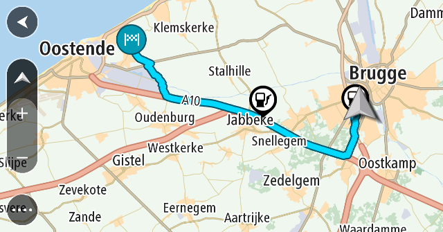 screenshot TomTom mobiele app